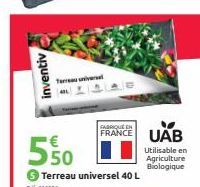 inventiv  Te  €  550  FRANCE UAB  Utilisable en Agriculture Biologique 