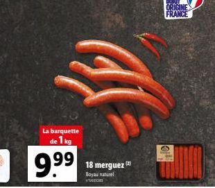 La barquette de 1 kg  99  18 merguez (2)  Boyau naturel  The 