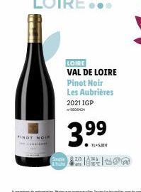 PINOT NOIR  LOIRE VAL DE LOIRE Pinot Noir Les Aubrières  2021 IGP  5606424  3.99 