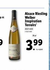 Alsace Riesling Weiber Inspiration Terroirs  2021 AOC 5613709  75 dl  3.99  14-532€ 