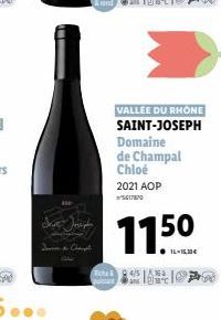 والی  Jn Charl  Tich  VALLEE DU RHONE SAINT-JOSEPH Domaine de Champal Chloé 2021 AOP  617870  11.50  6. PR 