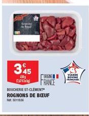 345  450  ATC  ORIGINE  FRANCE  BOUCHERIE ST-CLÉMENT ROGNONS DE BŒUF P. 5011836  VIANDE  FRANCHISE 