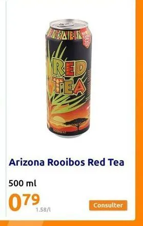 arabin  red  arizona rooibos red tea  500 ml  07⁹  079,50/  1.58/1  consulter 