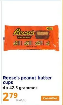 reese's  peanut butter un  16.41/kg  fy  consulter 