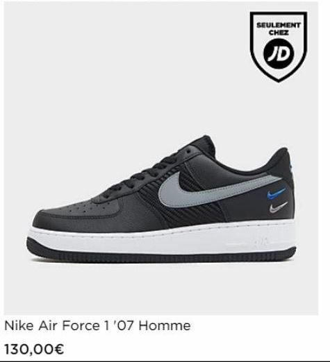 130,00€  Nike Air Force 1 '07 Homme  JD  CHEZ SEULEMENT  