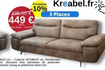 495.50 €  449 €  dont Eco-Mob.: 13.50€  Promotion  -10%  3 Places 