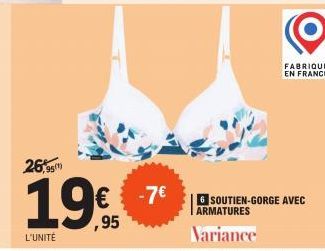 951)  -7€  FABRIQUÉ EN FRANCE  6SOUTIEN-GORGE AVEC ARMATURES  Variance 