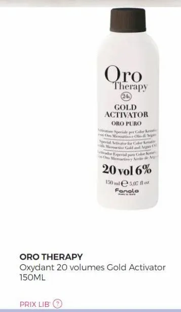 prix lib  oro  therapy  gold activator  oro puro  aiatore speciale per color kent  o micaine olio di arg special activate for color ka with marie gl  argas oll  tical especial para cole k on micrartin