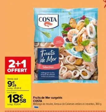 fruits de mer costa