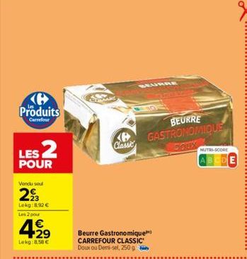 beurre Carrefour