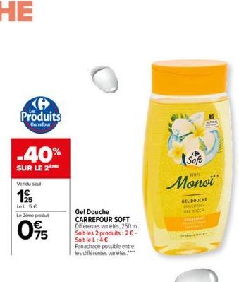 gel douche Carrefour