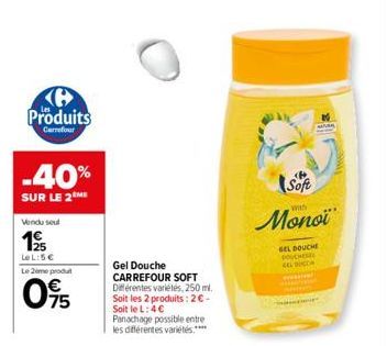 gel douche Carrefour