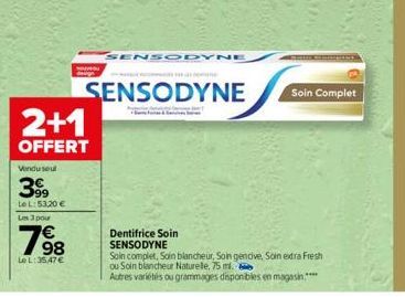 dentifrice Sensodyne