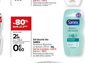 gel douche Sanex