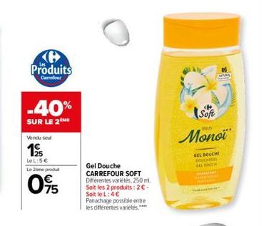 gel douche Carrefour