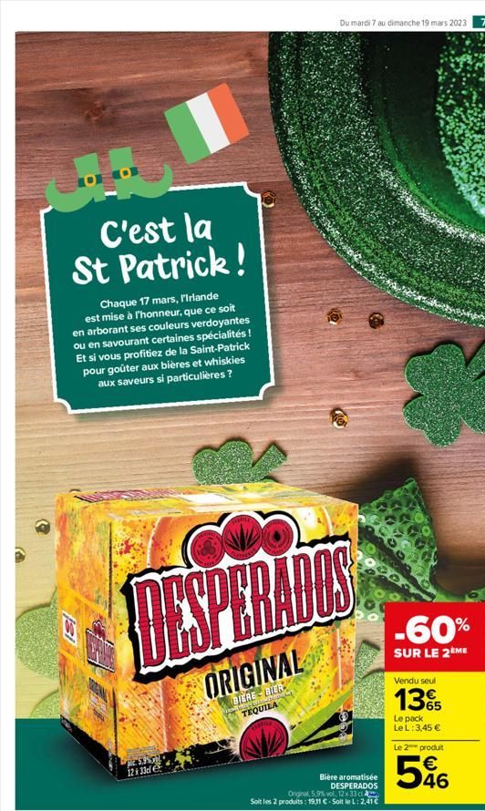 →  C'est la St Patrick!  Chaque 17 mars, l'Irlande est mise à l'honneur, que ce soit en arborant ses couleurs verdoyantes ou en savourant certaines spécialités! Et si vous profitiez de la Saint-Patric