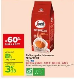 café en grains segafredo