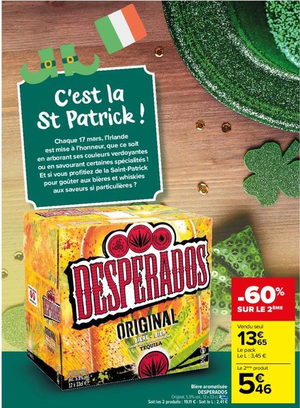 C'est la St Patrick!  Chaque 17 mars, l'Irlande est mise à l'honneur, que ce soit en arborant ses couleurs verdoyantes ou en savourant certaines spécialités ! Et si vous profitiez de la Saint-Patrick 