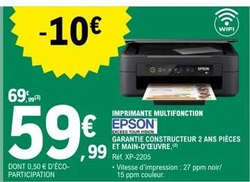 Promo Epson imprimante 4 en 1 chez E.Leclerc