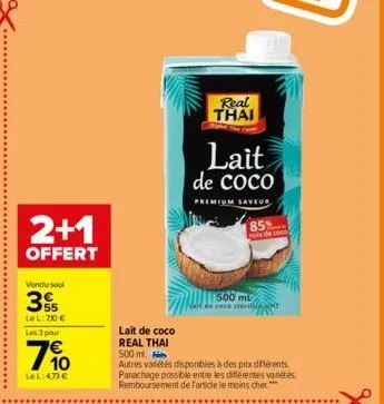 lait de coco 3m