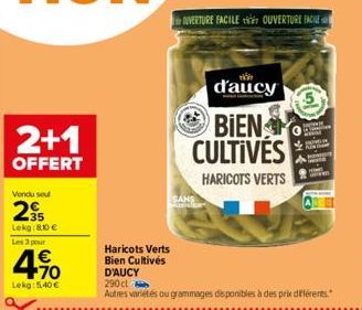 haricots verts D'aucy