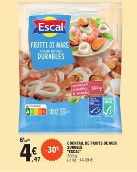 cocktail de fruits de mer Escal