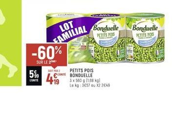 petits pois Bonduelle