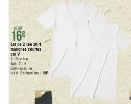 le lot  16€  lot de 2 tee shirt manches courtes col v  100%  taille 26 existe aussi in lot de 2 debardeurs 15€ 