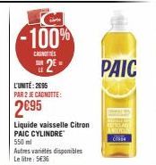 liquide vaisselle Paic