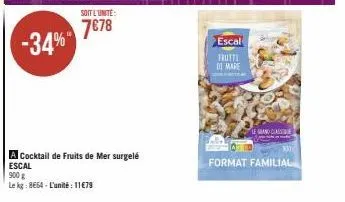 fruits de mer escal