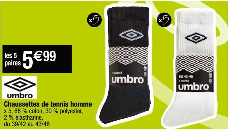 chaussettes Umbro