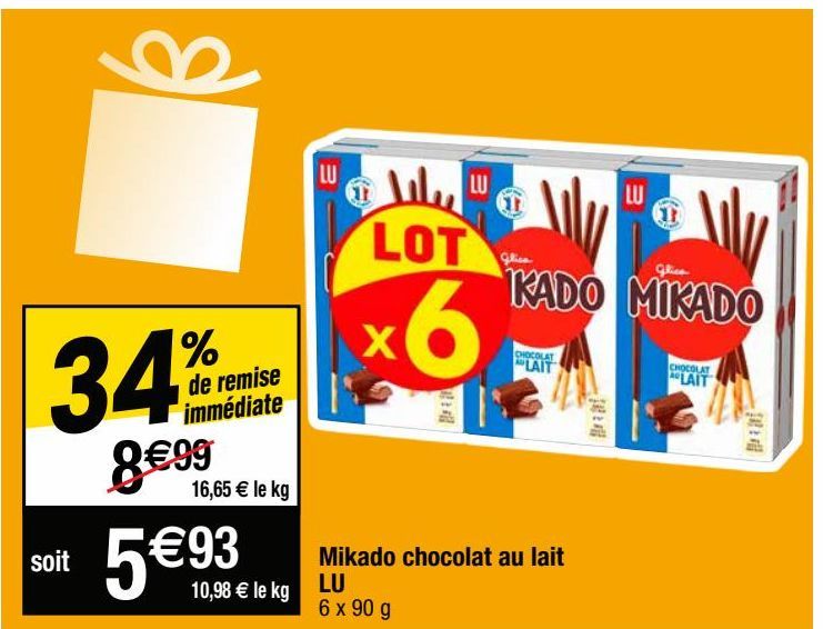 chocolat au lait Mikado