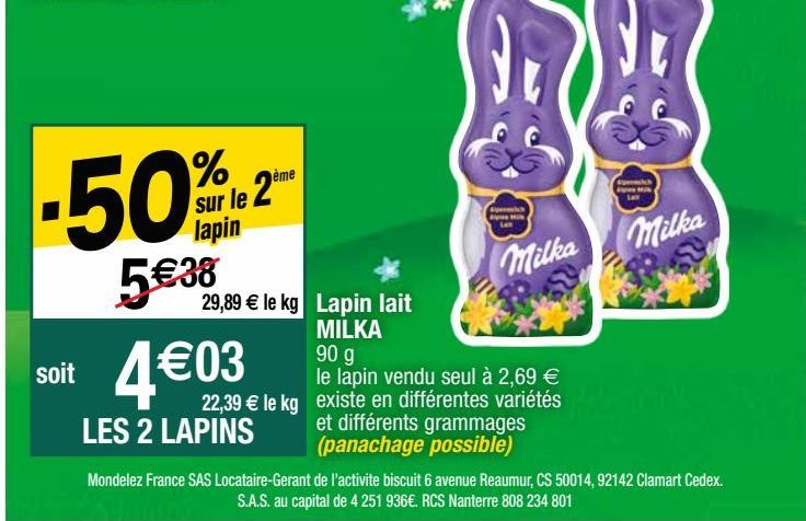 chocolat au lait Milka