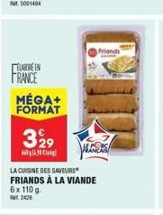 elabore en france  méga+  format  329  98 cli  la cuisine des saveurs  friands à la viande 6x 110 g.  friandi  vegers 