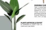 Plantes artificielles offre sur Conforama