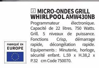 micro-ondes whirlpool