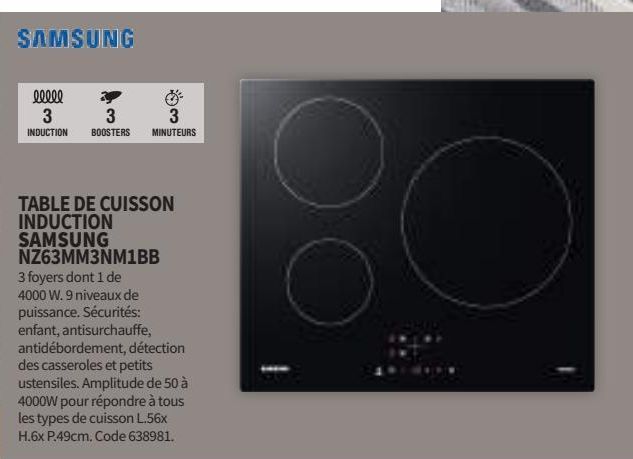 table de cuisine Samsung