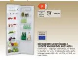 Réfrigérateur Intégrable 1 porte Whirlpool offre à 759,99€ sur Conforama