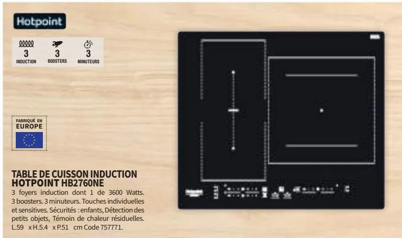 table de cuisine hotpoint