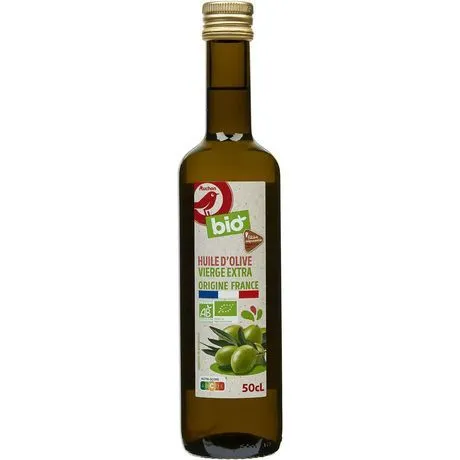 huile olive  vierge extra  filière auchan  bio "cultivons  le bon"
