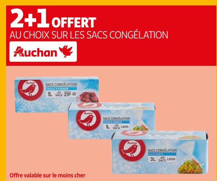 LES SACS CONGÉLATION Auchan
