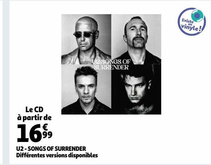U2 - SONGS OF SURRENDER Différentes versions disponibles 