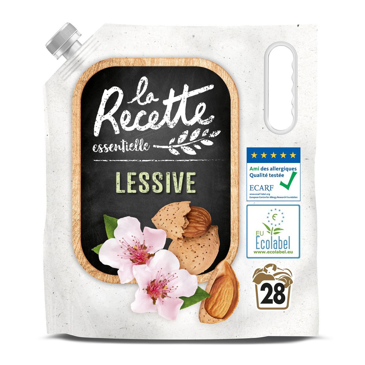 RECHARGE LESSIVE LIQUIDE LAIT D'AMANDE DOUCE LA RECETTE