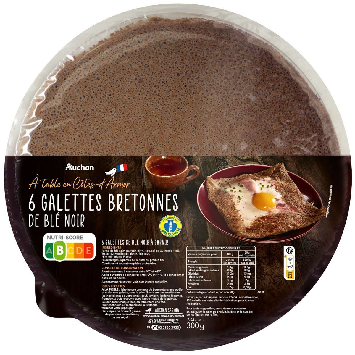 GALETTES BRETONNES AUCHAN À TABLE EN FRANCE