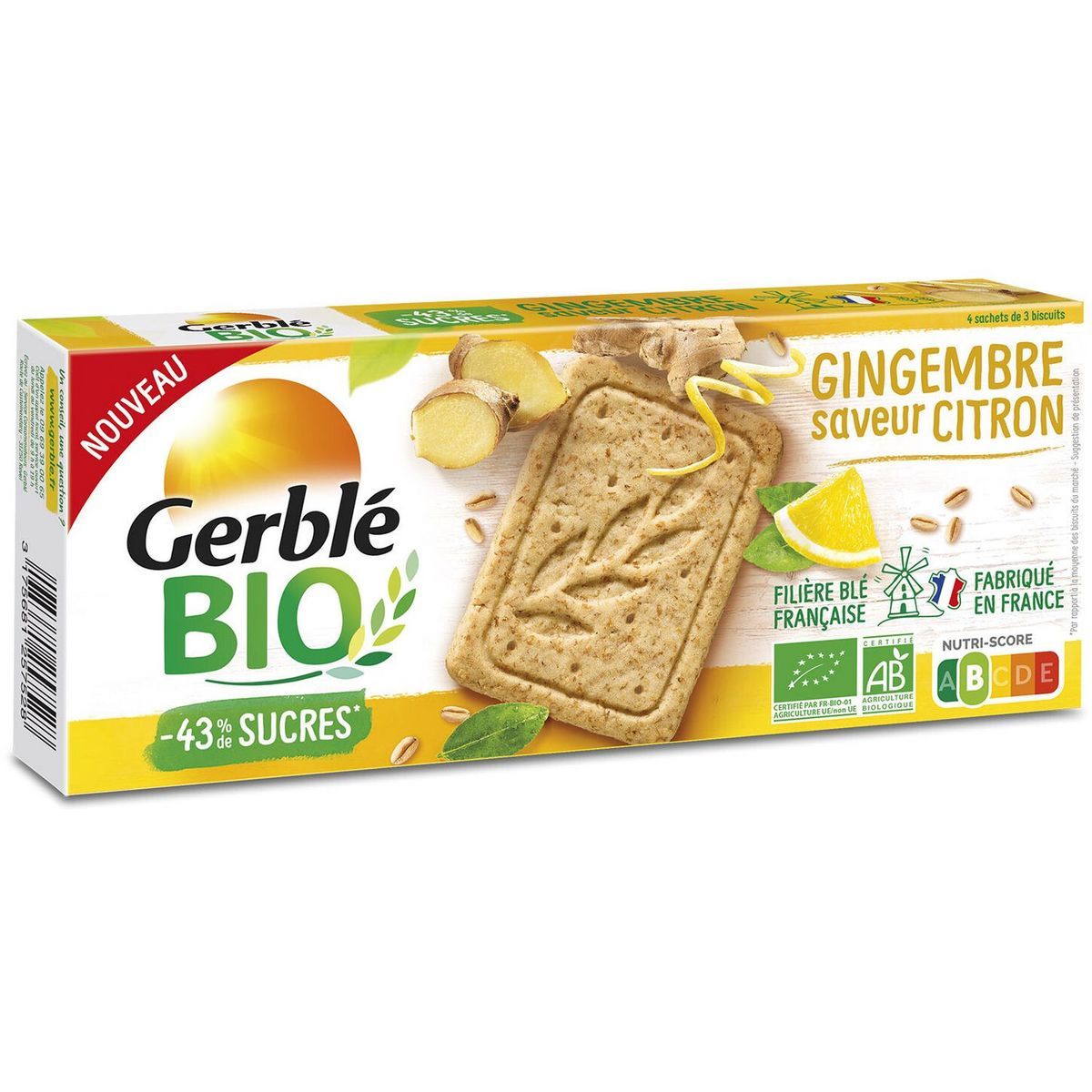 BISCUIT SAVEUR GINGEMBRE CITRON BIO GERBLÉ