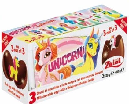 LOT DE 3 ŒUFS LICORNE