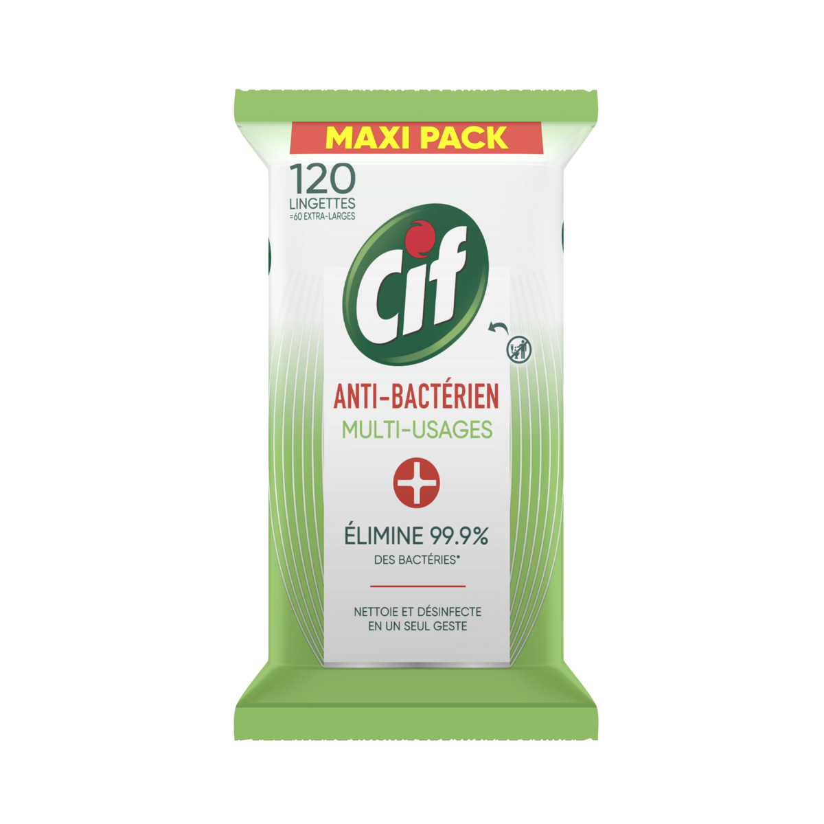 LINGETTES MULTI-USAGES ANTIBACTÉRIEN CIF