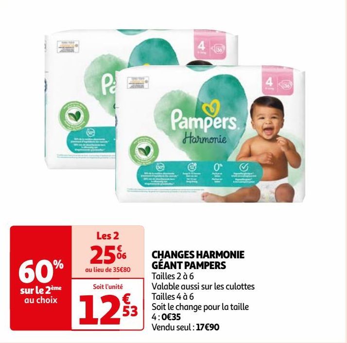 CHANGES HARMONIE  GÉANT PAMPERS