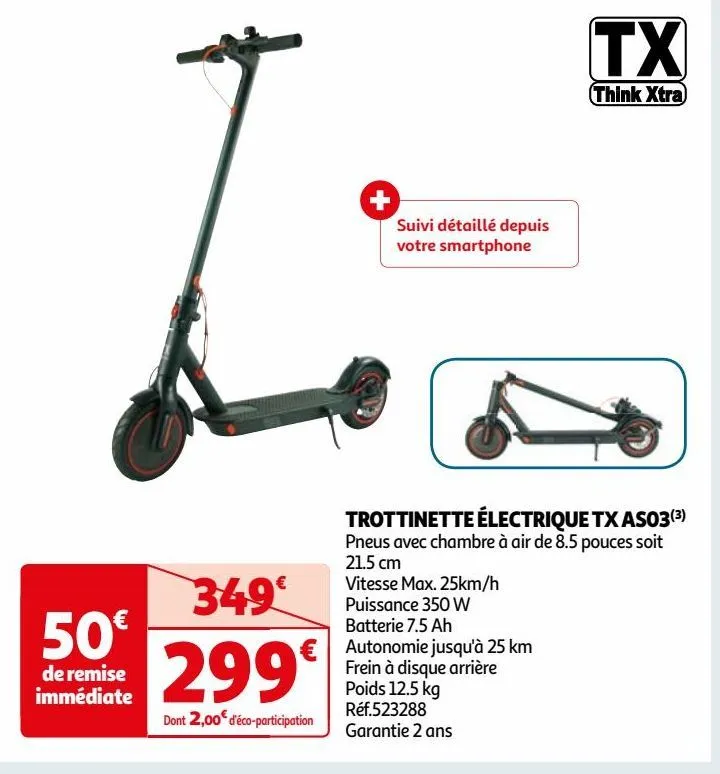 trottinette électrique tx as03