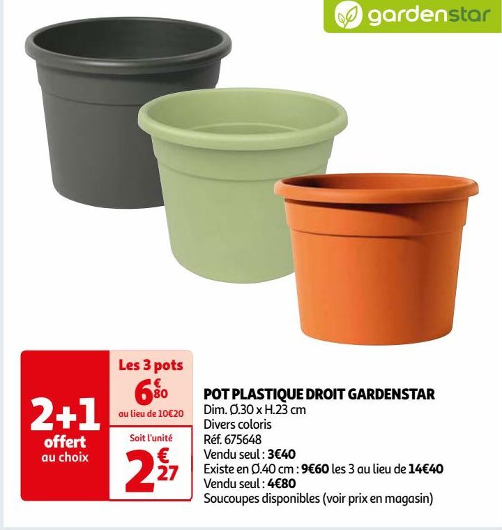 POT PLASTIQUE DROIT GARDENSTAR